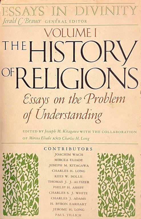 Book: The History of Religions: Essays on the Problem of Understanding (Essays in Divinity, Vol. 1)