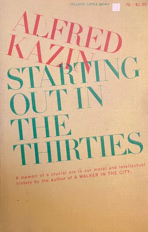 Book: Starting Out in the Thirties