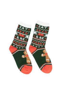 Book: Eat, Read, & Be Merry Cozy Socks - Large