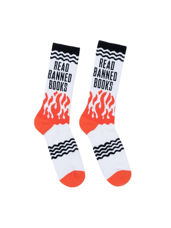 Book: Read Banned Books Gym Socks - Large