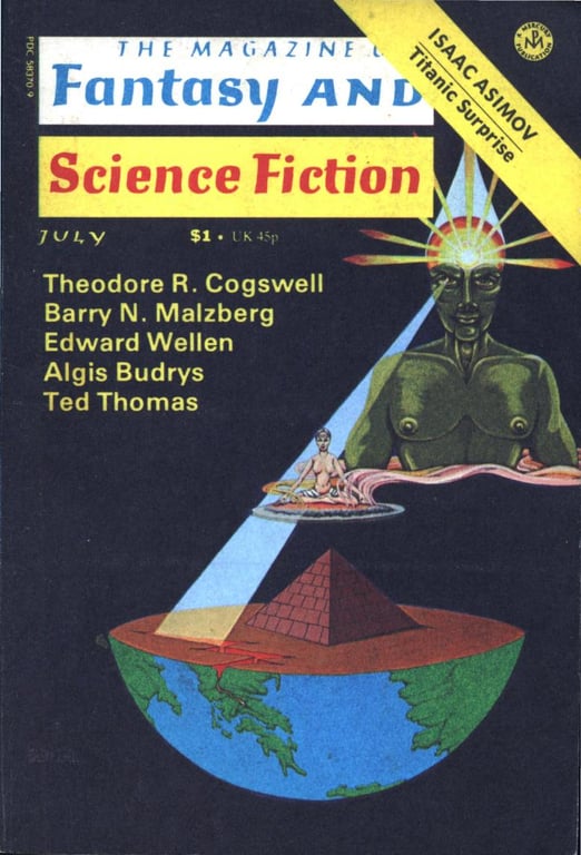 Book: Fantasy and Science Fiction (The Magazine of Fantasy and Science Fiction), July, 1975. Vol. 49 No. 1.