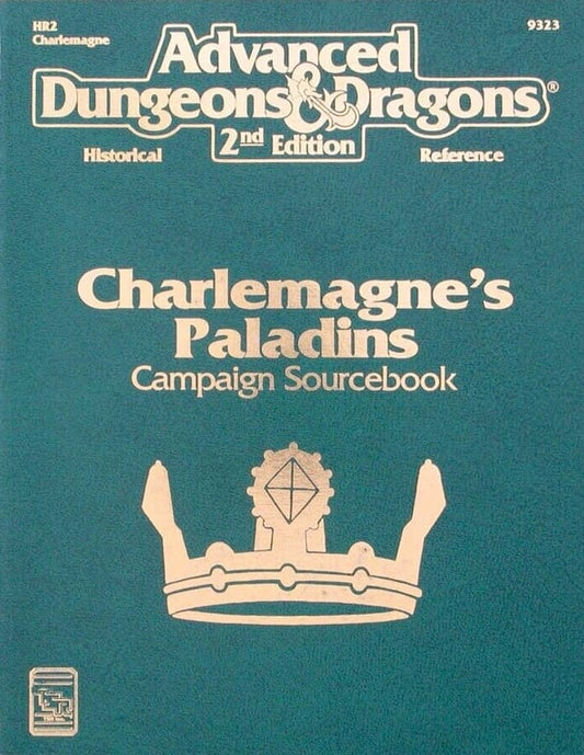 Book: Charlemagne's Paladins: Campaign Sourcebook (AD&D 2nd Ed. Fantasy Roleplaying, Book+Map, HR2/9323)